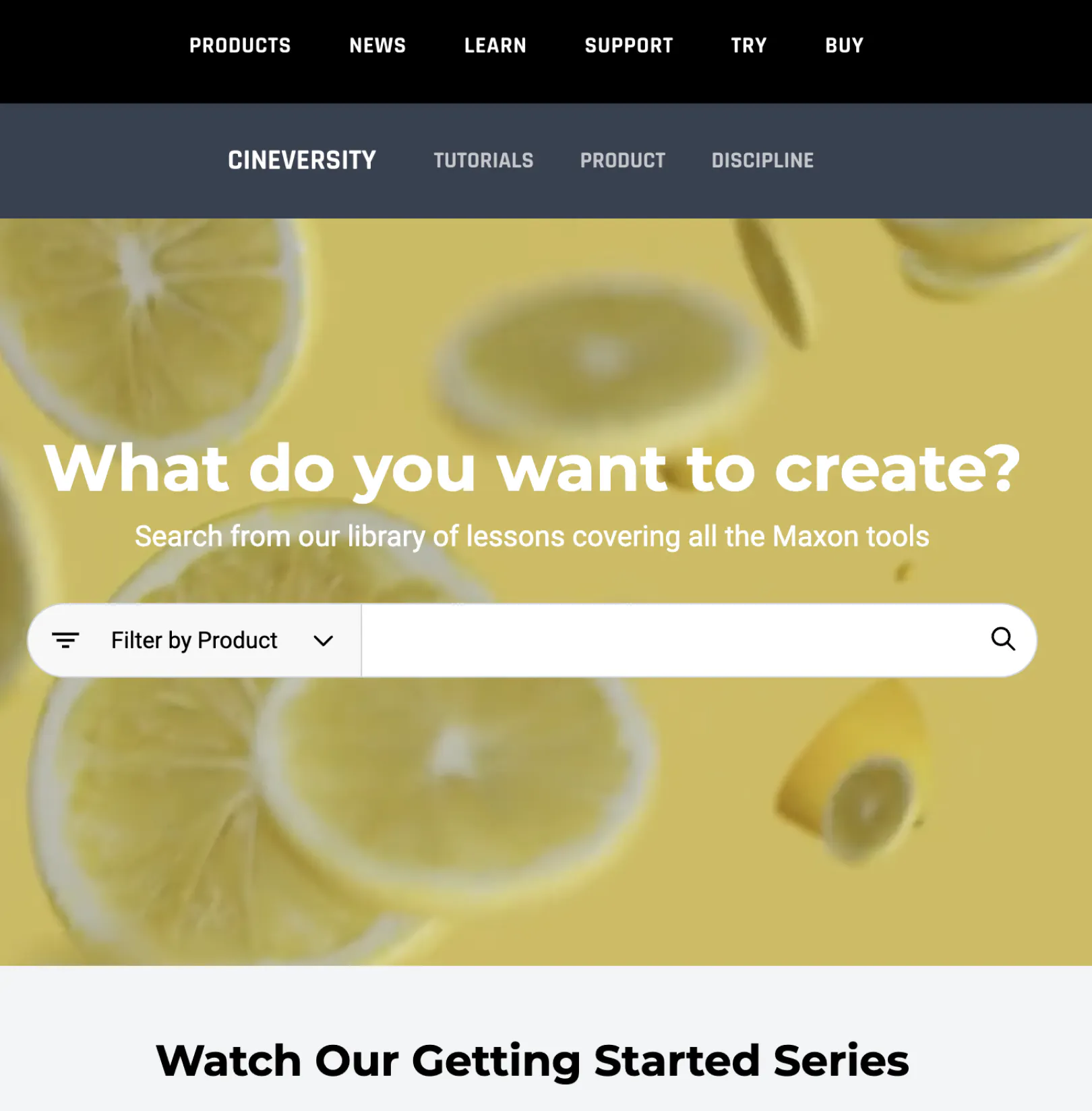 Cineversity homepage screenshot